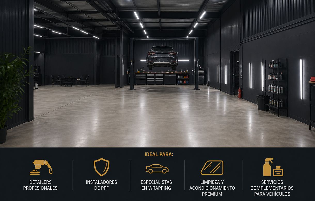 Alquiler box taller | Espacio en nave para detailing, PPF o servicios premium de automoción
