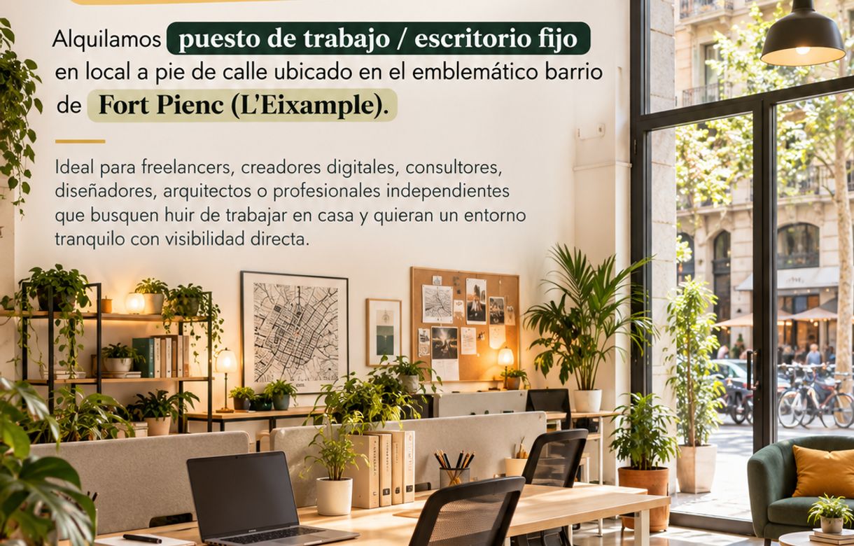 Espacio de trabajo en Fort pienc